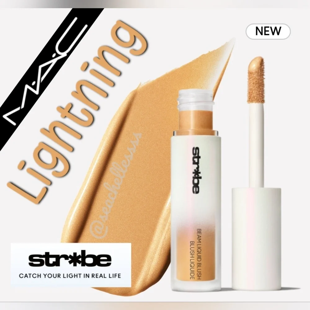 MAC Lightning Strobe Beam Liquid Blush Beige Gold Brand New In Box Full Size